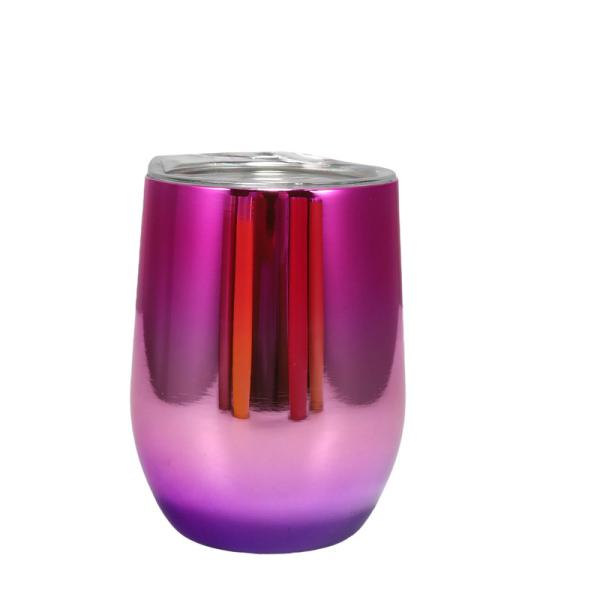 Buy cheap 12oz Insulated Wine Tumbler With Lid Double Wall Vacuum Stainless Steel Glass Coffee Mug Insulated Tumbler Cup For Champaign Cocktail Beer from wholesalers