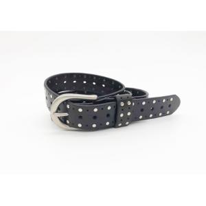 Buy cheap Nickel Flat Studs Ladies Studded Belt , Thin Studded Belt Dark Brown Color product