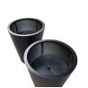 Buy cheap Large outdoor vertical round garden planters black metal flower pot from wholesalers