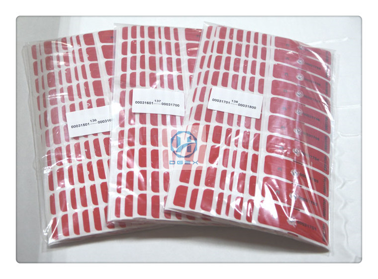 Anti - Magnet Tamper Evident Security Stickers With 30mm Distance