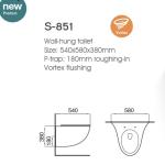 Special Shapes Wall Mounted Hidden Cistern Toilet Water Saving Single Hole