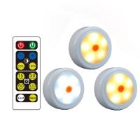 Buy cheap 4.5VDC Battery Powered Led Wardrobe Lights 0.5W Remote Controlled Puck Lights product