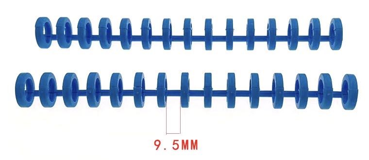 Blue ABS PP Plastic Ring Spiral Plastic Binding Clip For Folder Notebook