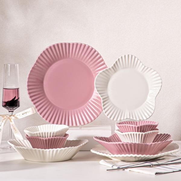Buy cheap 12 Person Party Tableware Table Decorations 16 Pcs Ceramic Dinner Set Nordic Porcelain from wholesalers
