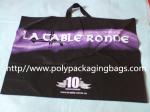 Black Soft Flexible Loop Handle Plastic Bags With Custom Printing