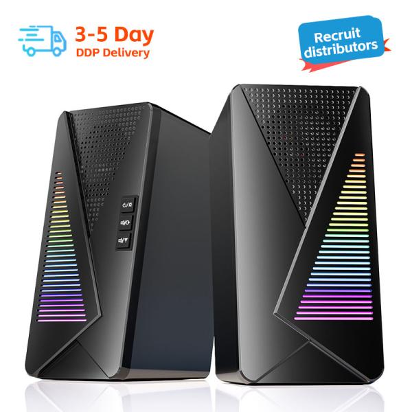 Buy cheap USB 2.0 Computer Gaming Speakers For PC Desktop Subwoofer Wired Blue Tooth Speaker from wholesalers