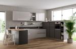 Buy cheap U Shaped Lacquer Kitchen Cabinet Tailored White And Grey Kitchen Cabinet from wholesalers