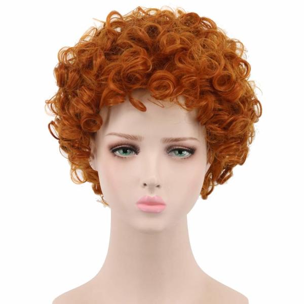 Buy cheap Orange Cosplay Party Wigs , Short Wavy Wigs Synthetic Fiber Material from wholesalers