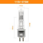 230v 115V 575W G9.5 Bi Pin Halogen Bulb Replacement Photographic