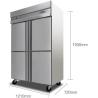 Buy cheap Glass Door Commercial Kitchen Refrigerator 500L Capacity Free Standing Installation,Stainless Steel Kitchen Freezer from wholesalers