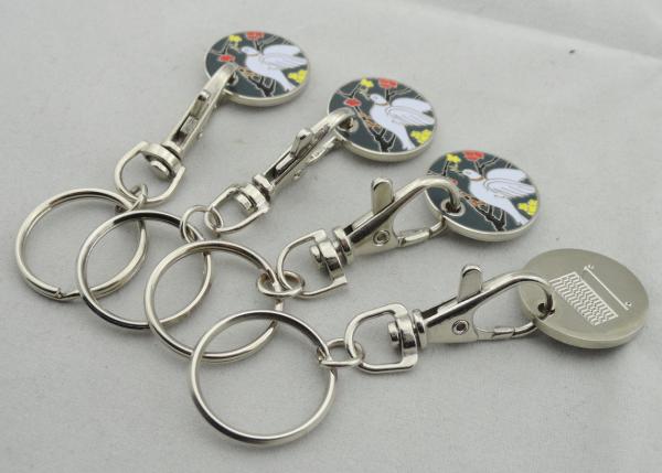 Buy cheap Animel Enamel Trolley Coin, Iron Shopping Trolley Coins with Soft and Key Chain from wholesalers