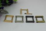 Fancy gold can detachable 19 mm metal rectangle square buckles for handbag