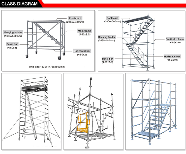 Aluminium 10m Double Height Cantilever Scaffold Tower