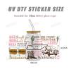 Buy cheap Wholesale Ready To Transfer UV DTF Cup Wraps Custom Wraps For 16oz 20oz Libbey Glass Mugs Coffee Cups Tumblers Stick from wholesalers