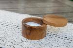 International Acacia Wood Salt or Spice Box with Swivel Cover