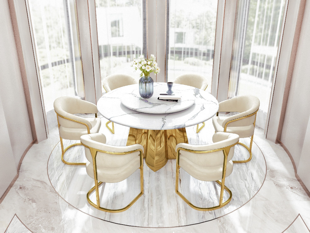 Apartment Luxury Dining Chair With Backrest No Armrest