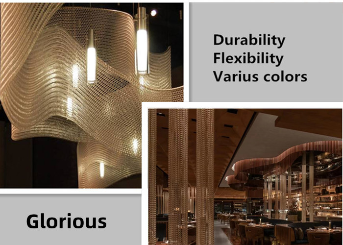 Brass Copper 7mm Stainless Steel Chain Mail Ring Mesh Curtain With Welded Type