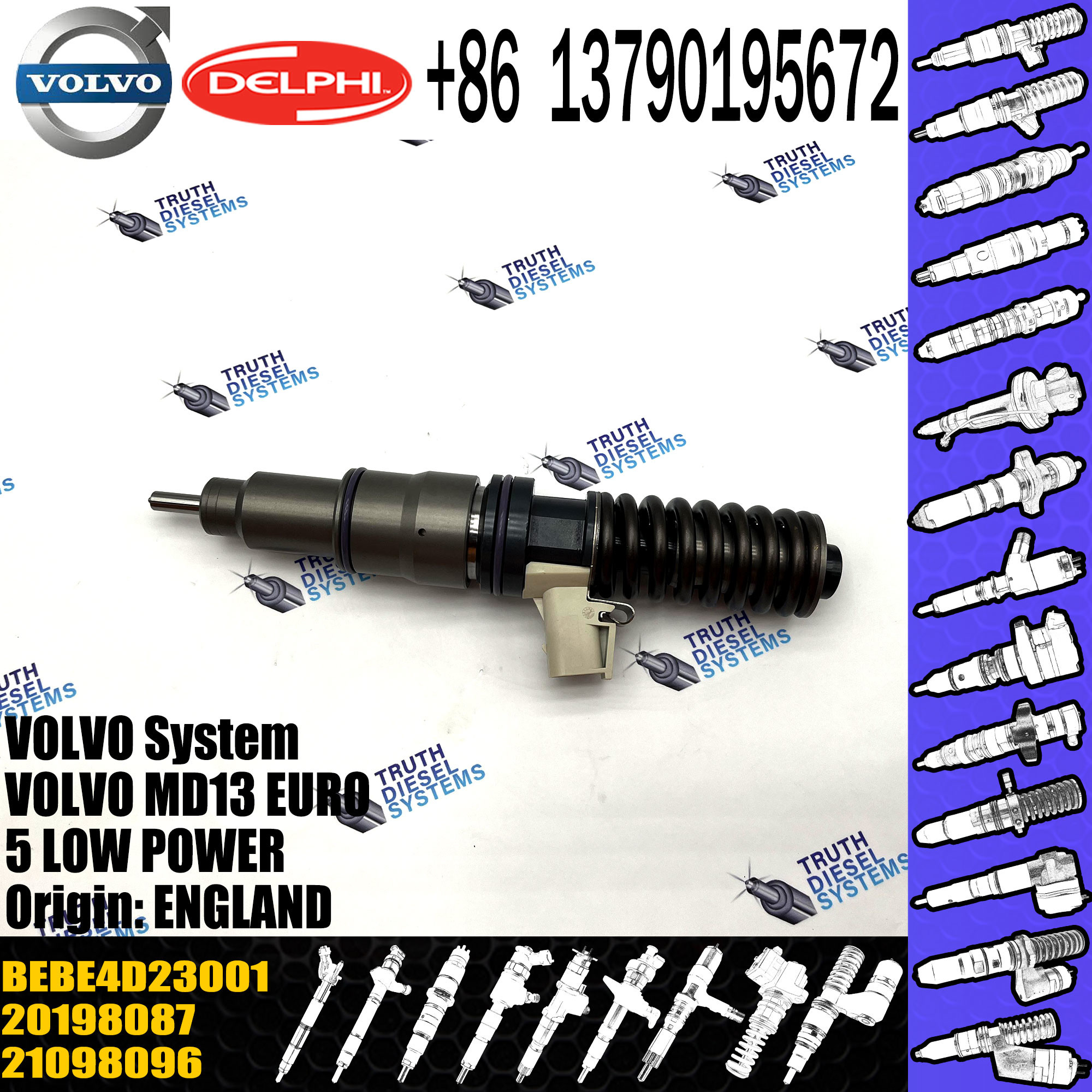 Diesel Engine Fuel Common Rail Injector BEBE4D22001 BEBE4D22002 BEBE4D23001