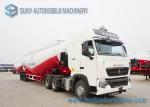 White Durable Heavy Duty Dry Bulk Tanker Trailer High Capacity