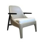 Home Furniture Wholesale Luxury Ash Wood PU Leather Armrest Leisure Bedroom