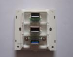 Best Quality Wall Socket White USB 3.0 + USB 2.0+ USB 2.0 Female To Female Plug