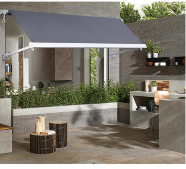 Patio Retractable Window Awnings Aluminium Drop Arm Awning
