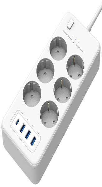 Buy cheap 4 Ports PD 32W Smart Power Strip With AC Socket 250V16A 4000W from wholesalers