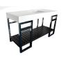 Buy cheap Single Sink Style polished 304 stainless steel Metal Frame Bathroom Wash Basin hotel bathroom vanity from wholesalers