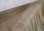0.53x3.81mm Stainless Steel Metal Ring Mesh Brass Color For String Curtains