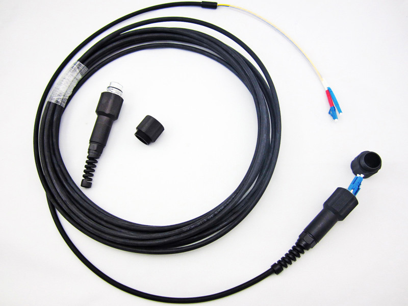 Single Mode Optical Cable Assembly FTTH/FTTA PDLC 2 Core LC/UPC Duplex GYFJH SM 7.0mm LSZH