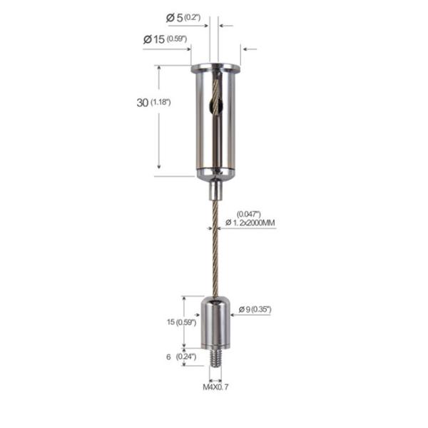 Buy cheap M4 Screw Chrome Plated Brass Wire Cable Display System Adjustable YW86008 from wholesalers