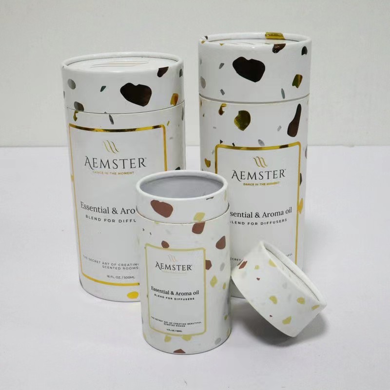 Cosmetic Paper Tube Packaging Cylindrical Shape with Customized Surface