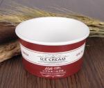 Custom Logo Disposable Ice Cream Cups , Biodegradable Paper Ice Cream Bowls
