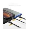 Buy cheap OEM 5V 2.4A 3 In 1 Braided Charging Cable Length 3.2mm Durable Safe Use from wholesalers
