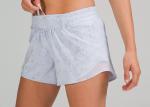Workout Elastic Waist Running Shorts , Polyester Jogging Shorts For Women