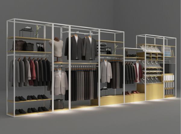 Buy cheap Shopping Mall Cloth Display Showcase / Clothes Storage Rack Metal Fireproof from wholesalers