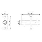 Metal SX ST Adapter , SM MM ST Fiber Coupler With Red Dust Cap
