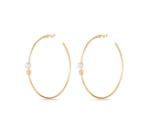 925 Sterling Silver Hoop Earrings 4mm-4.5mm Freshwater Pearl Earrings