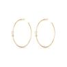 Buy cheap 925 Sterling Silver Hoop Earrings 4mm-4.5mm Freshwater Pearl Earrings from wholesalers