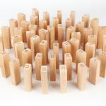 Digital 51PCS Log Building Blocks Dominos Jenga Blocks