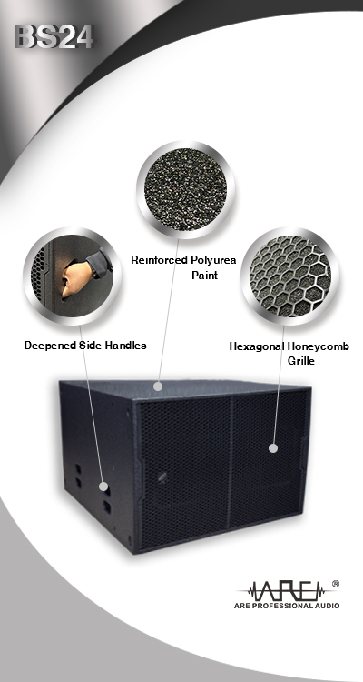 ARE Audio Passive Subwoofer 24 Inch 3200W Powered Speaker Professional Wooden Subwoofer
