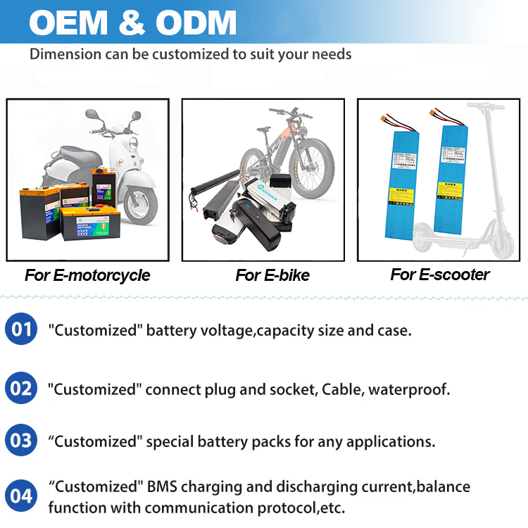 Long Cycle Electric Scooter Battery In Different Voltage And Capacity