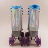 Buy cheap Outdoor Shiny Double Row Purple Four Wheels Quad Skates With PU Leather from wholesalers