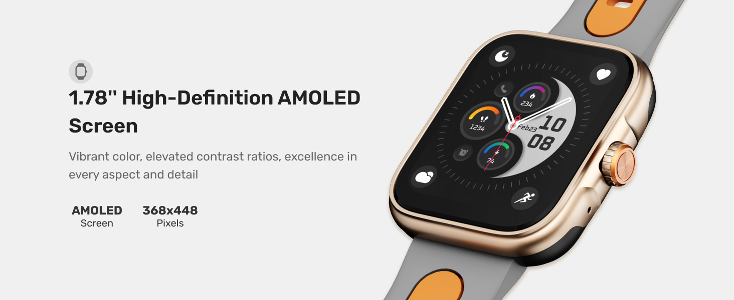 IP68 Waterproof GPS Positioning Smart Watch 1.78 Inch Amoled Smartwatch S216