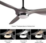 Luxury Modern Luminous 72w Ceiling Fan Led Light Body Lamp Metal Motor Switch