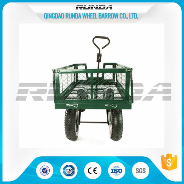 Buy cheap Steel Mesh 4 Wheel Garden Cart Load Capacity 150-300kg Powder Coated Finish from wholesalers