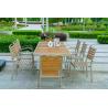 Buy cheap 9 Pieces Plastic Wood Outdoor Restaurant Garden Tables Chairs Outdoor Furniture Patio Dinning Table Patio Furniture from wholesalers