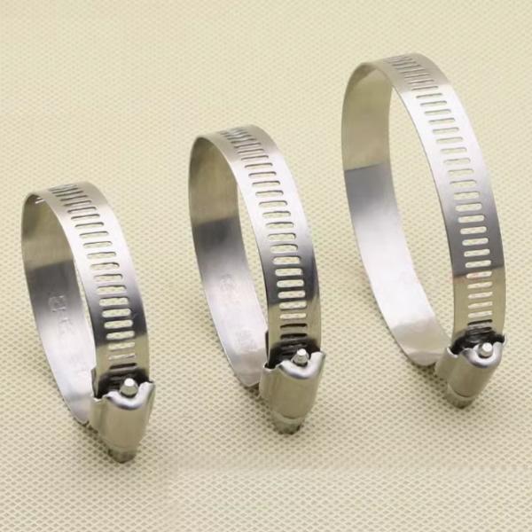 Buy cheap SS 304 Stainless Steel Metal American Hose Pipe Clip Zebra Worm Gear Screw Drive Adjustable For 1/4 To 12 Inc from wholesalers