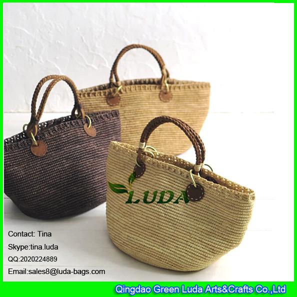 Buy cheap LUDA 2016 best selling straw beach handbag colored raffia straw totes from wholesalers