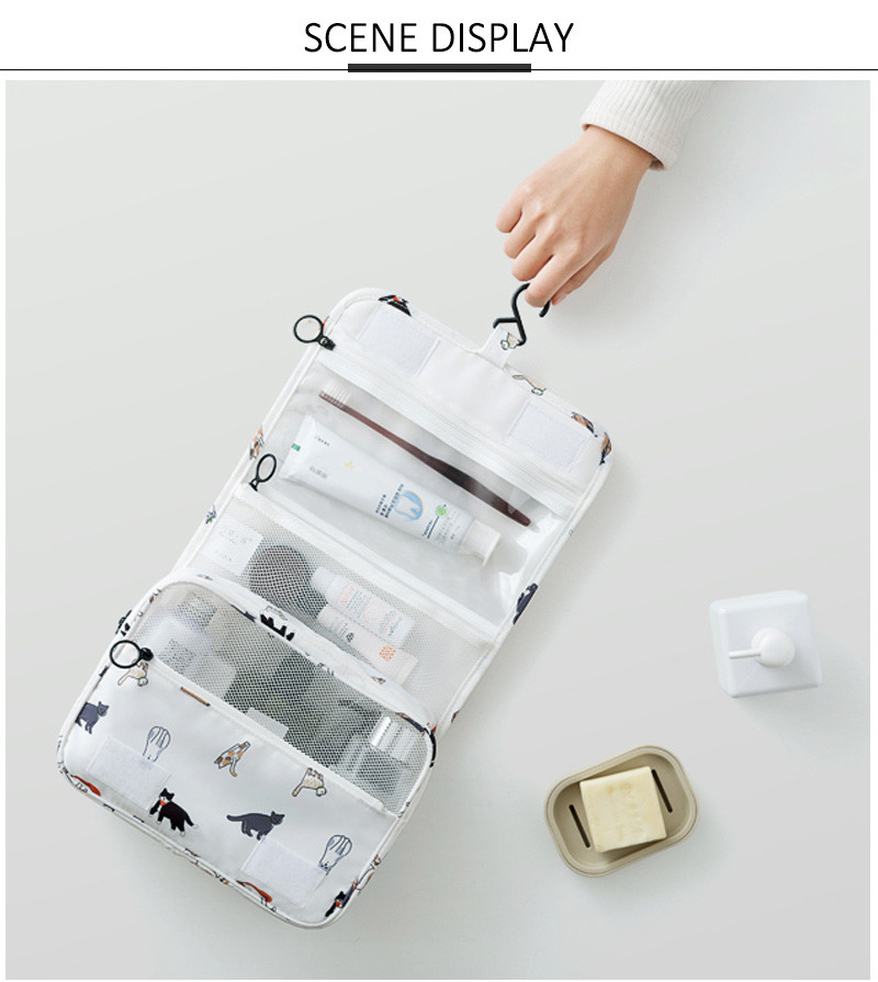 Custom High Quality Waterproof Hanging Travel Portable Wash Toiletry Bag